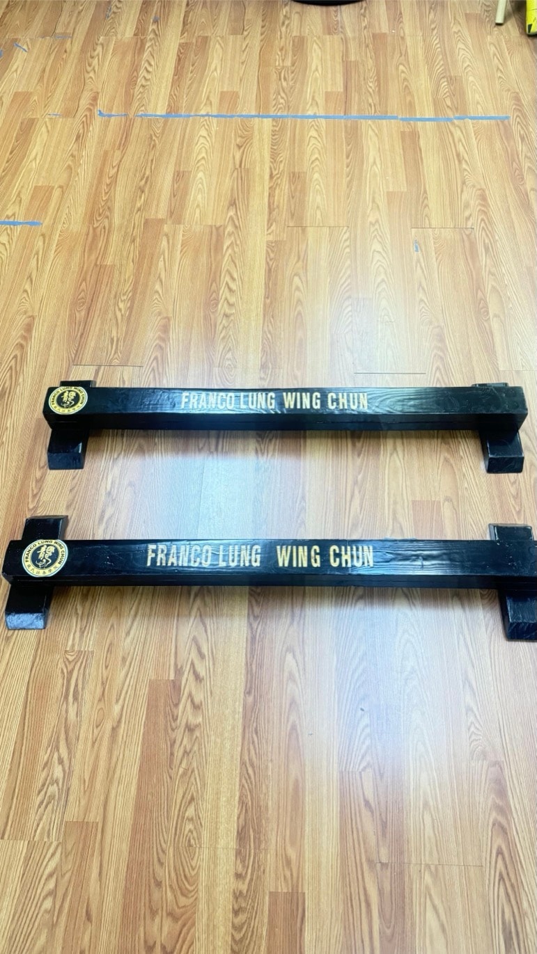 Custom Franco Lung Wing Chun engraved wooden sign boards